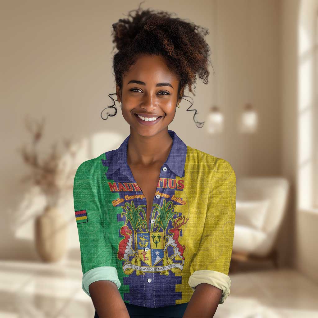 Personalised Republique de Maurice Women Casual Shirt Stella Clavisque Maris Indici LT15