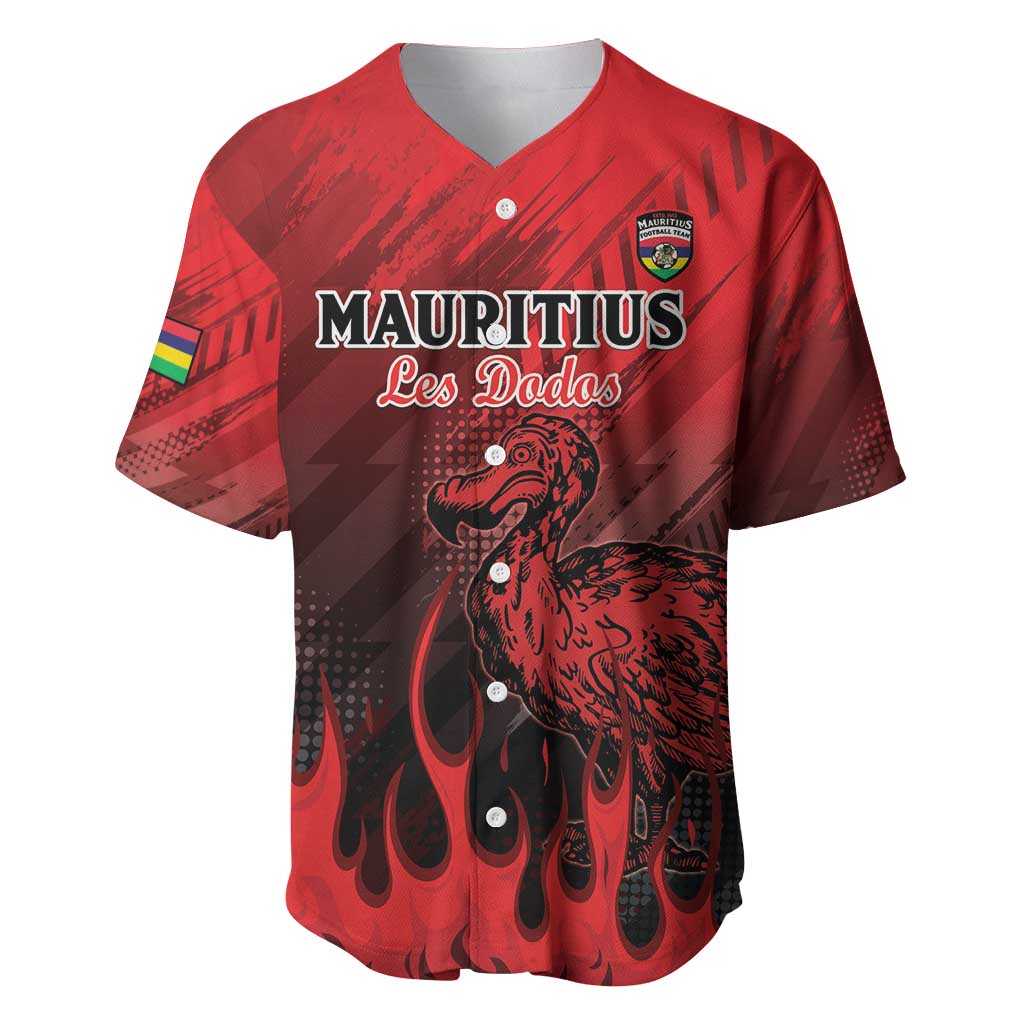 Personalised Mauritius Football Baseball Jersey Go Les Dodos Go LT15