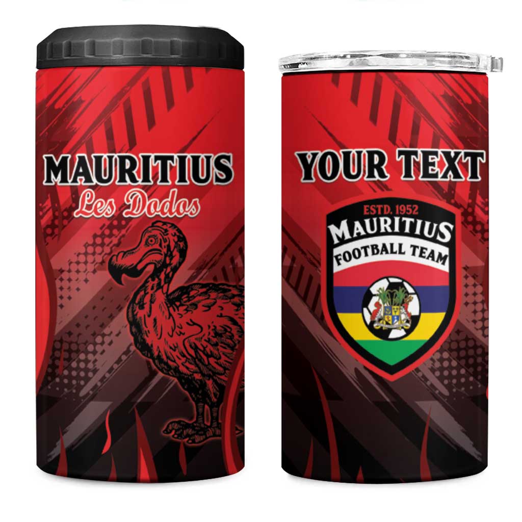Personalised Mauritius Football 4 in 1 Can Cooler Tumbler Go Les Dodos Go LT15