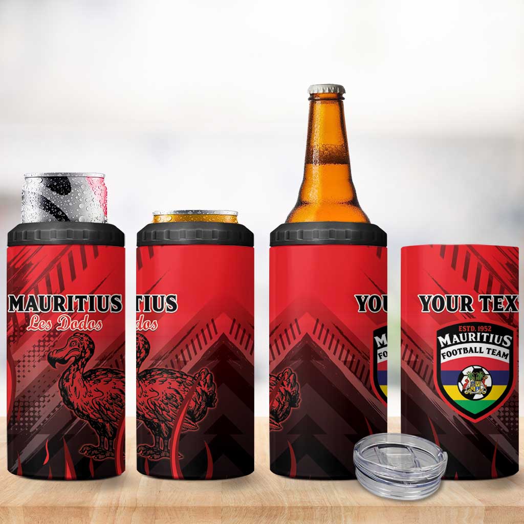 Personalised Mauritius Football 4 in 1 Can Cooler Tumbler Go Les Dodos Go LT15