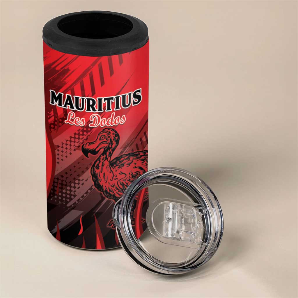 Personalised Mauritius Football 4 in 1 Can Cooler Tumbler Go Les Dodos Go LT15