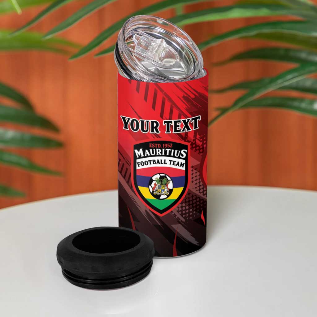 Personalised Mauritius Football 4 in 1 Can Cooler Tumbler Go Les Dodos Go LT15