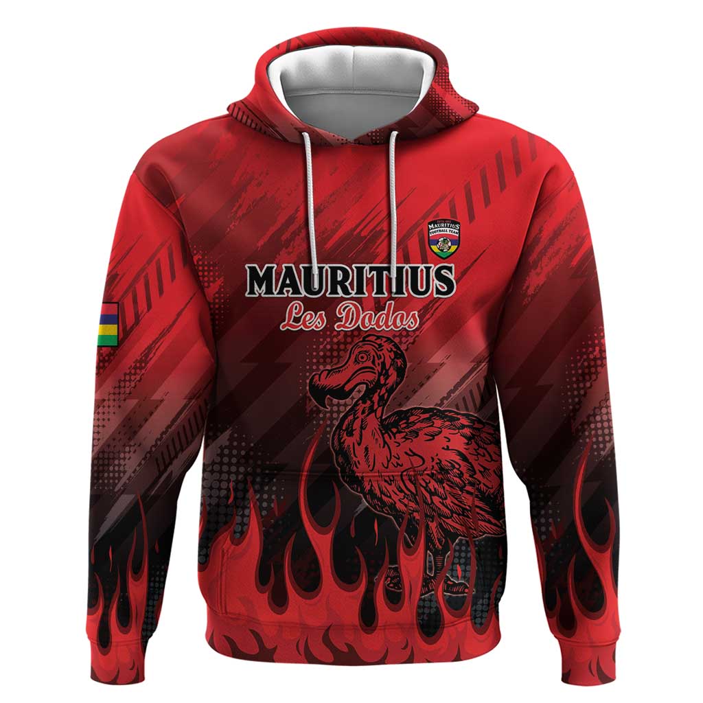 Personalised Mauritius Football Hoodie Allez Les Dodos Grunge Style LT15