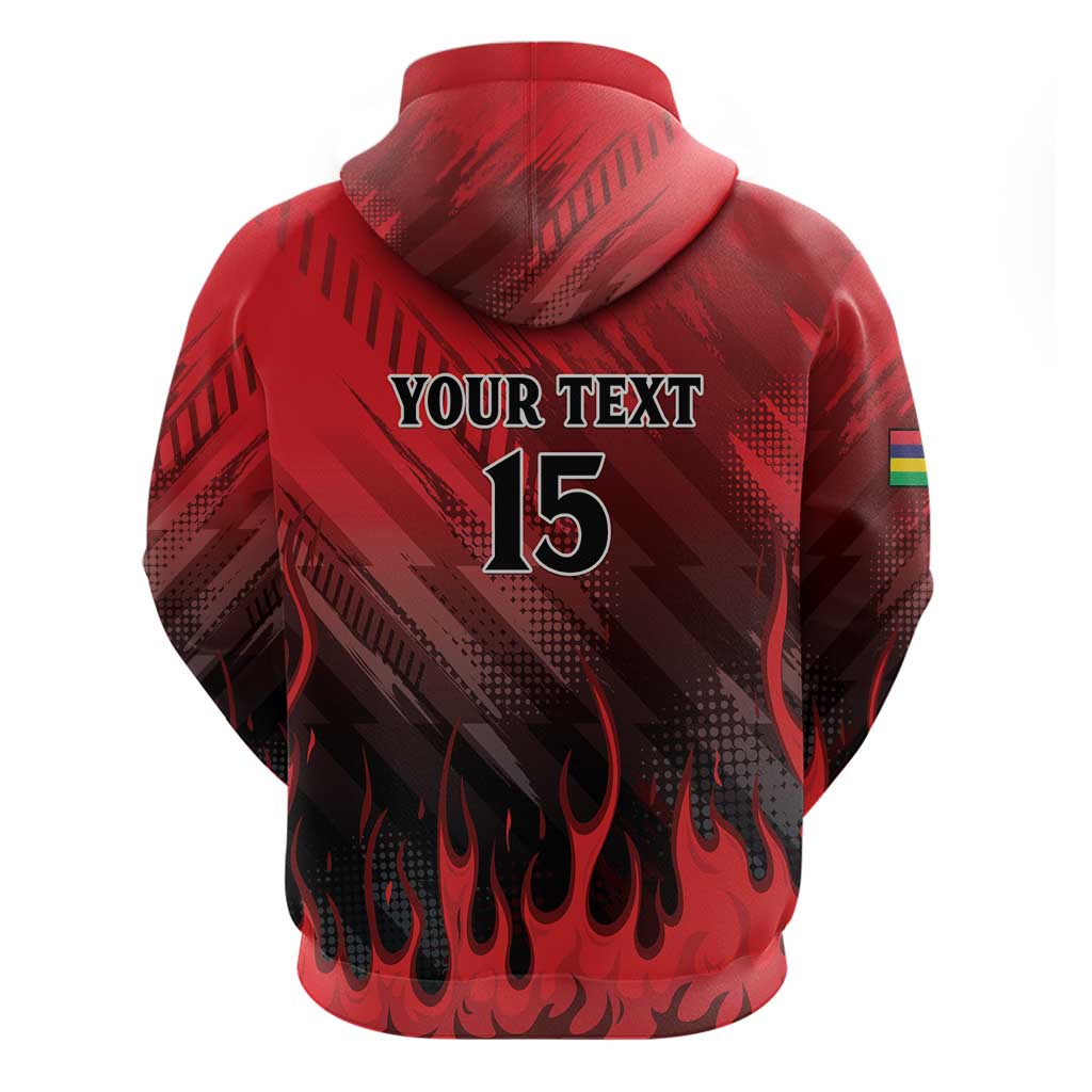 Personalised Mauritius Football Hoodie Allez Les Dodos Grunge Style LT15