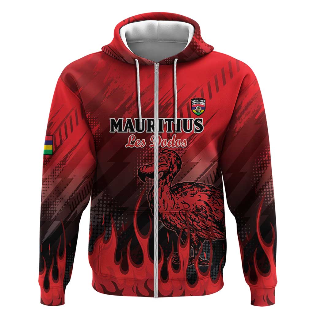 Personalised Mauritius Football Hoodie Allez Les Dodos Grunge Style LT15