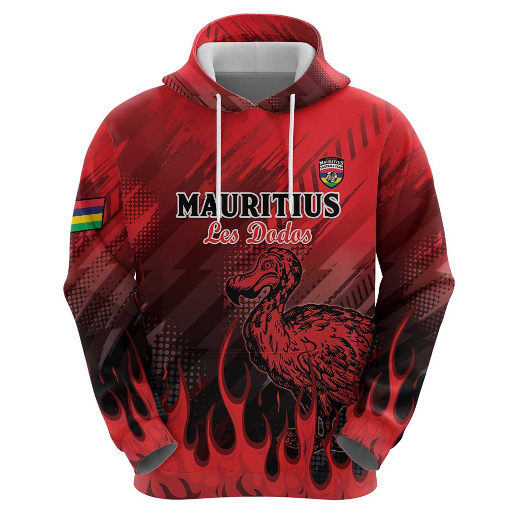 Personalised Mauritius Football Hoodie Allez Les Dodos Grunge Style LT15