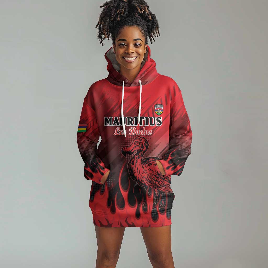 Personalised Mauritius Football Hoodie Dress Go Les Dodos Go LT15