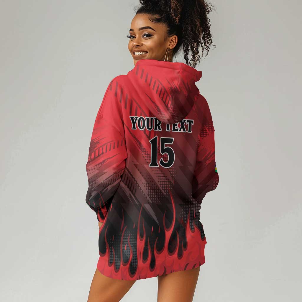 Personalised Mauritius Football Hoodie Dress Go Les Dodos Go LT15
