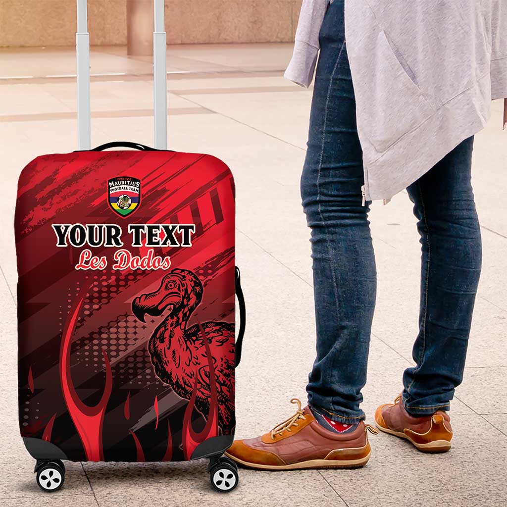 Personalised Mauritius Football Luggage Cover Allez Les Dodos Grunge Style LT15