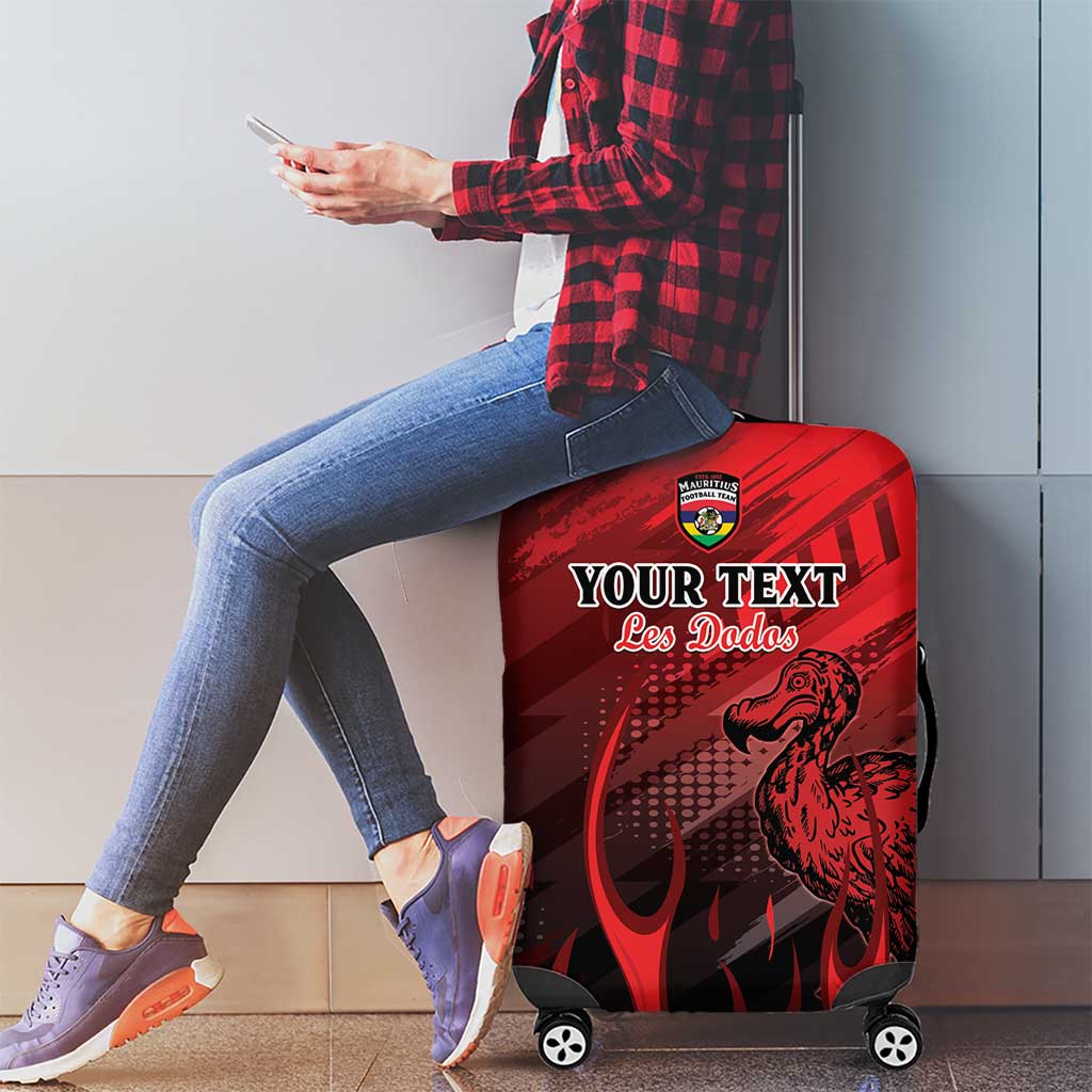 Personalised Mauritius Football Luggage Cover Allez Les Dodos Grunge Style LT15
