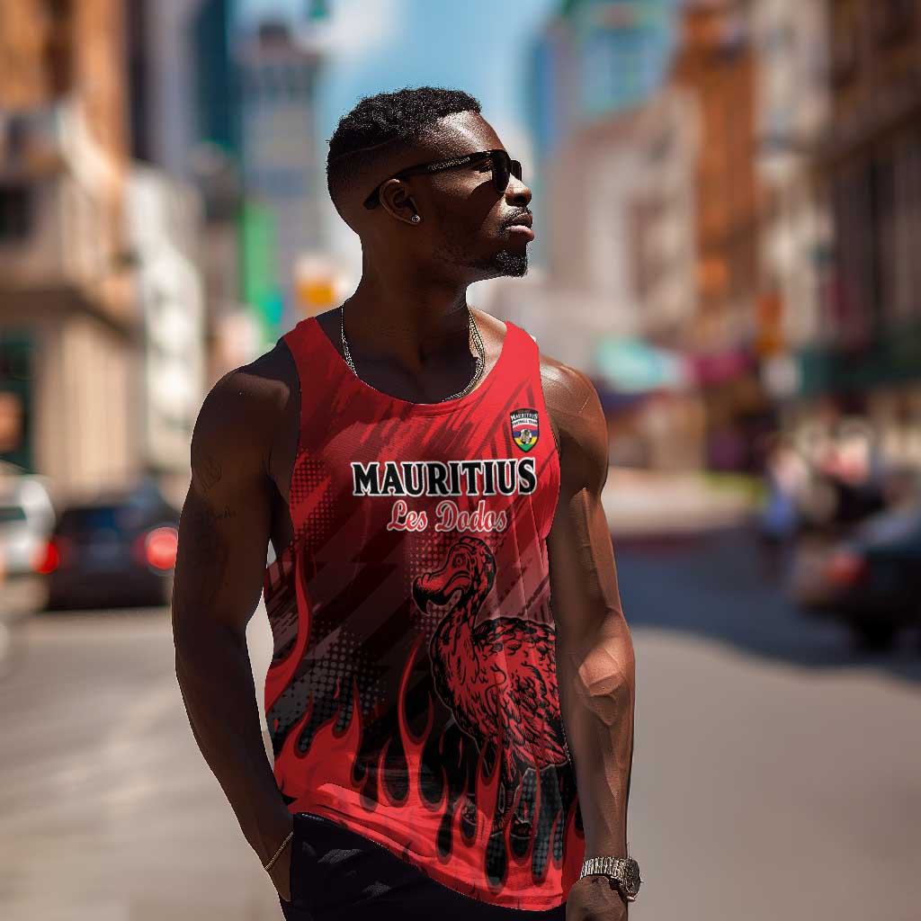 Personalised Mauritius Football Men Tank Top Go Les Dodos Go LT15