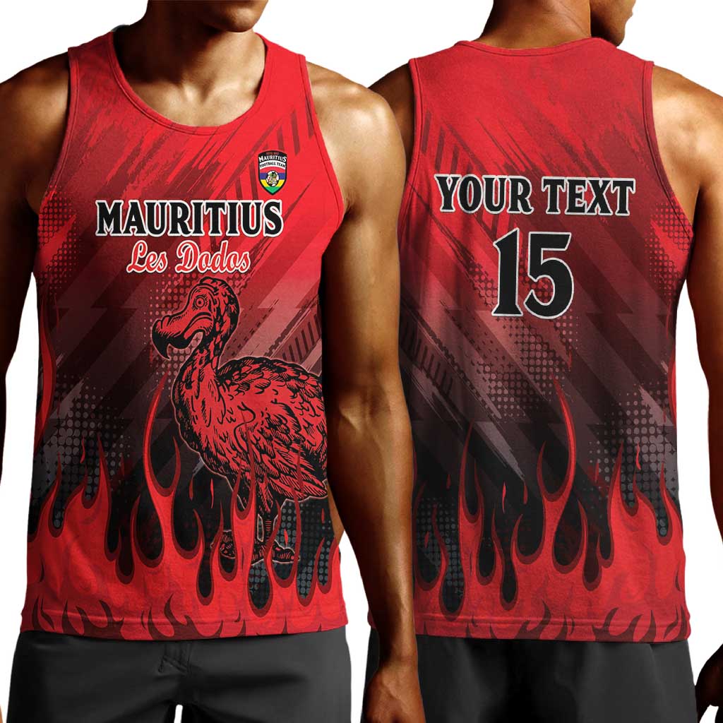 Personalised Mauritius Football Men Tank Top Go Les Dodos Go LT15