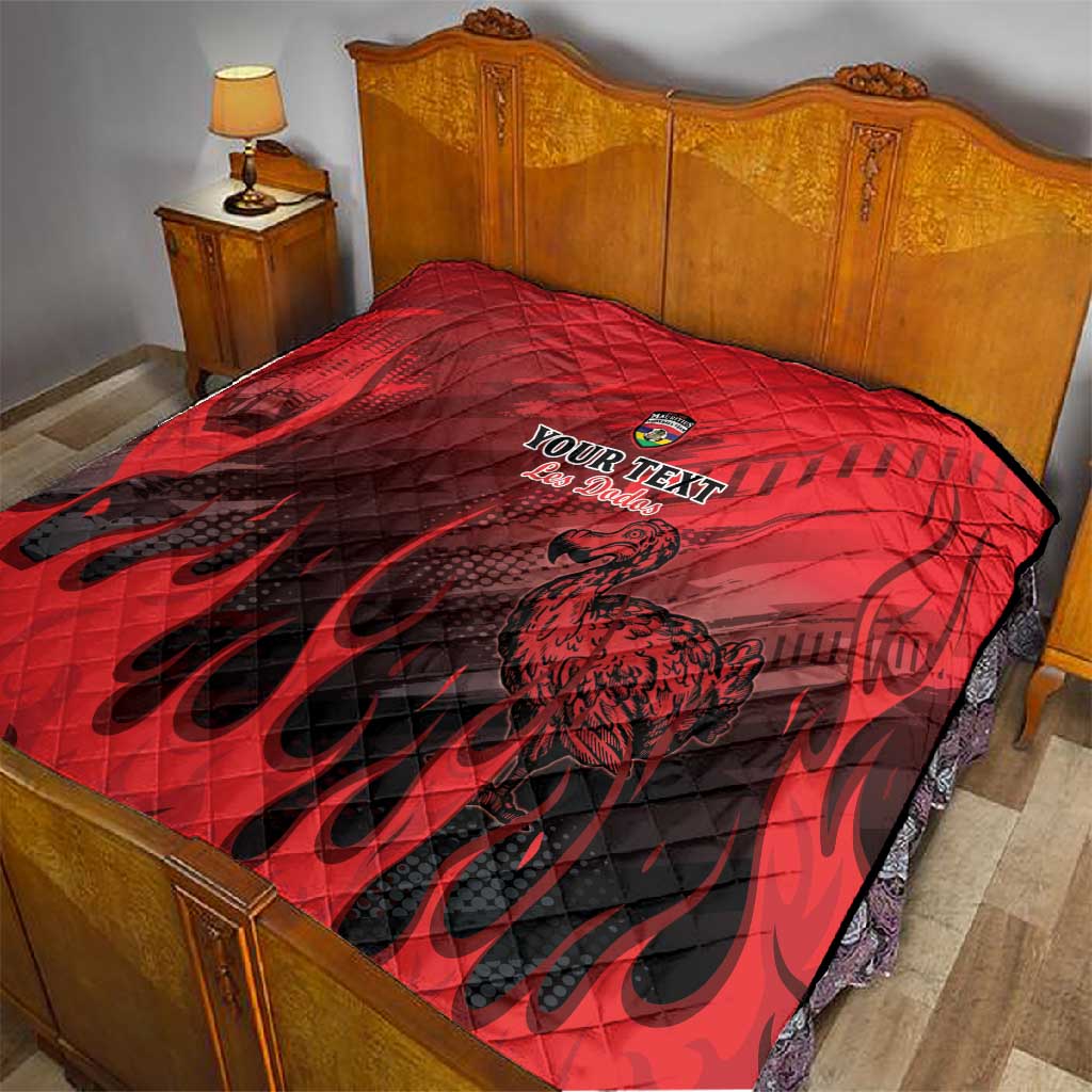 Personalised Mauritius Football Quilt Go Les Dodos Go LT15
