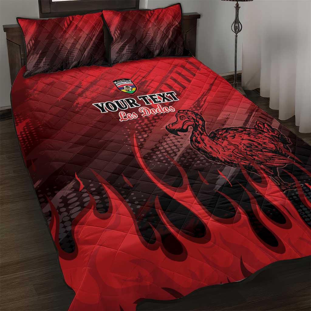 Personalised Mauritius Football Quilt Bed Set Go Les Dodos Go LT15