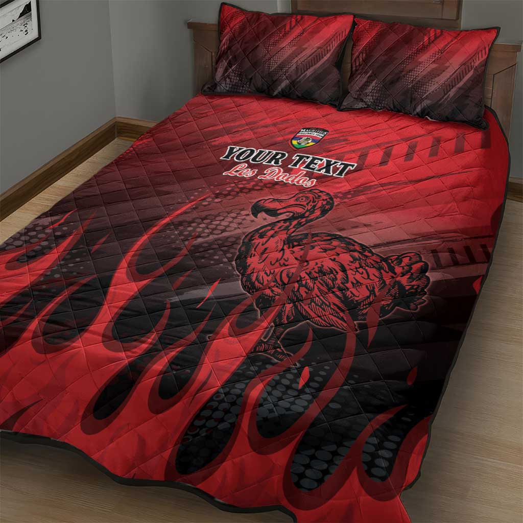 Personalised Mauritius Football Quilt Bed Set Go Les Dodos Go LT15
