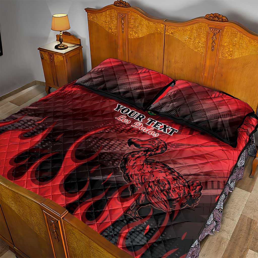 Personalised Mauritius Football Quilt Bed Set Go Les Dodos Go LT15