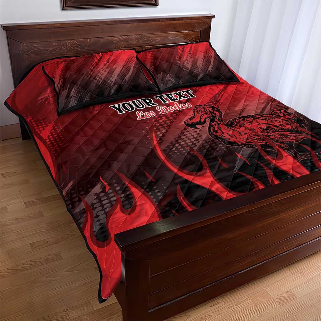 Personalised Mauritius Football Quilt Bed Set Go Les Dodos Go LT15