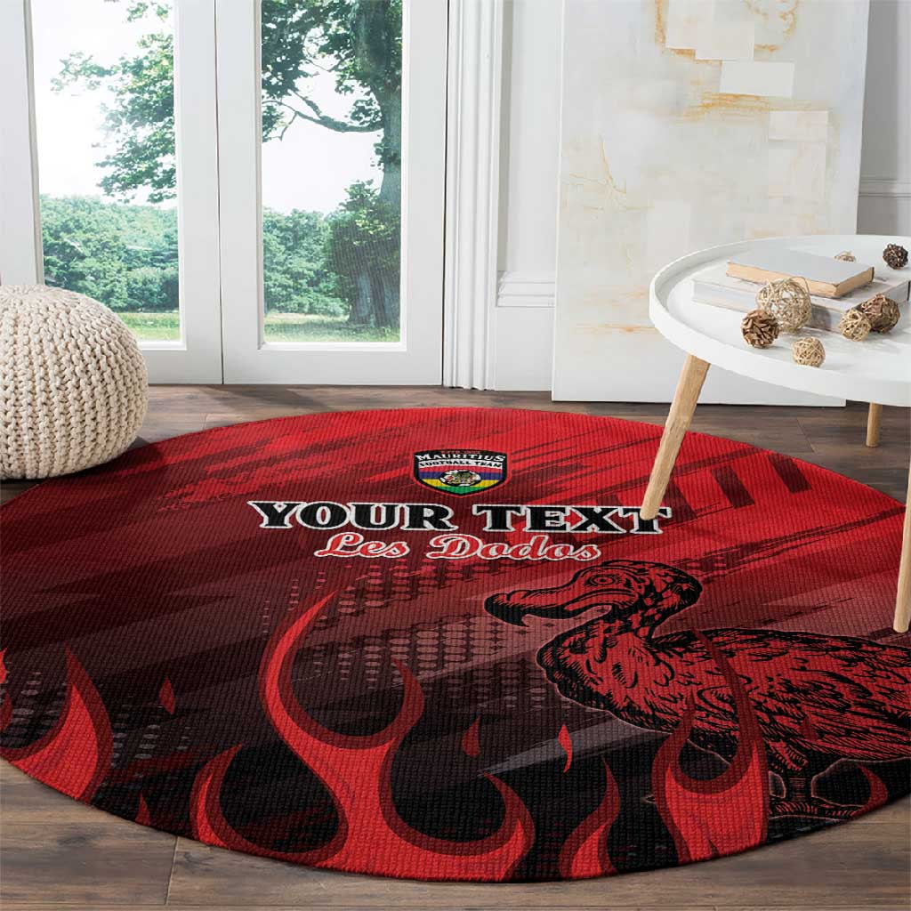 Personalised Mauritius Football Round Carpet Go Les Dodos Go LT15