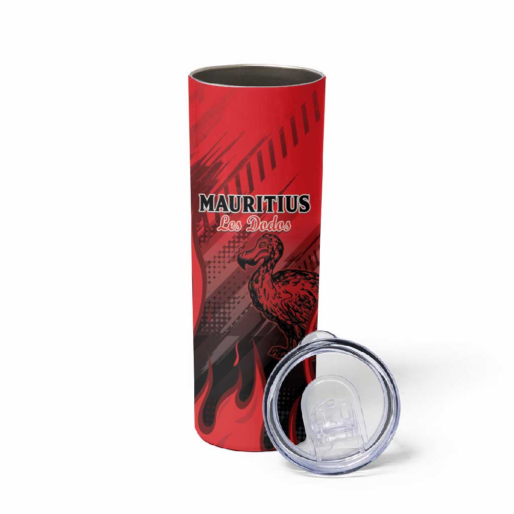 Personalised Mauritius Football Skinny Tumbler Go Les Dodos Go LT15