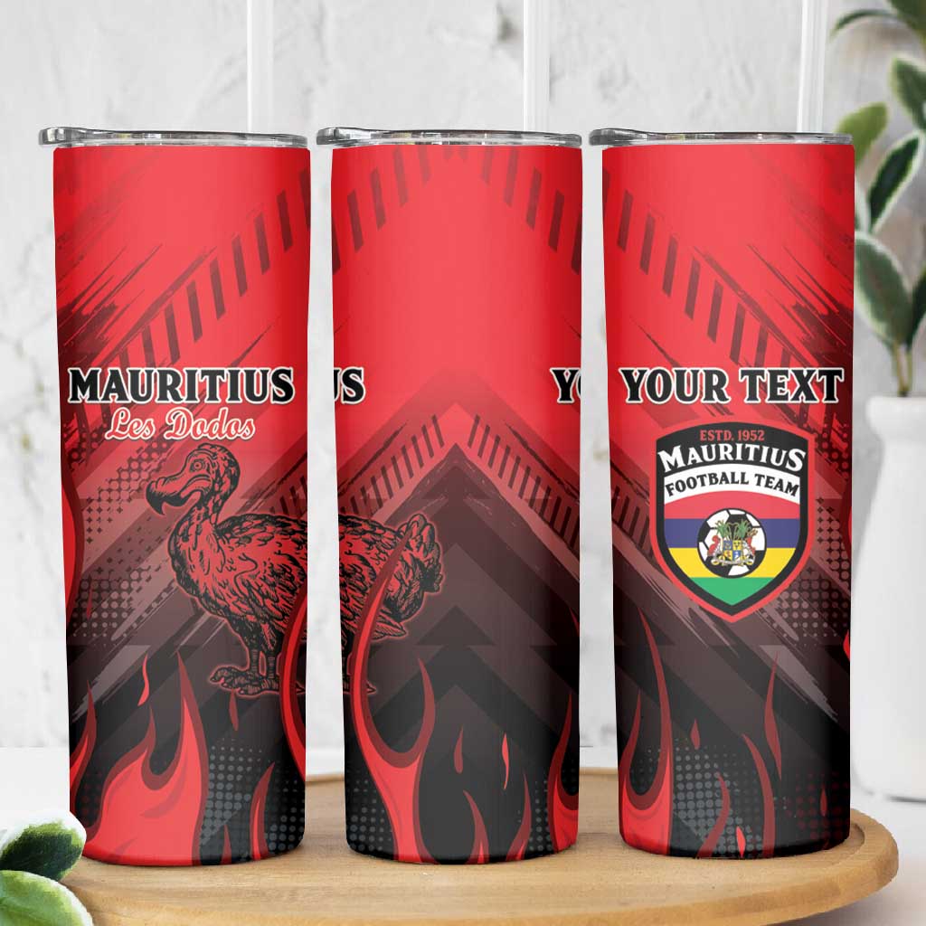 Personalised Mauritius Football Skinny Tumbler Go Les Dodos Go LT15