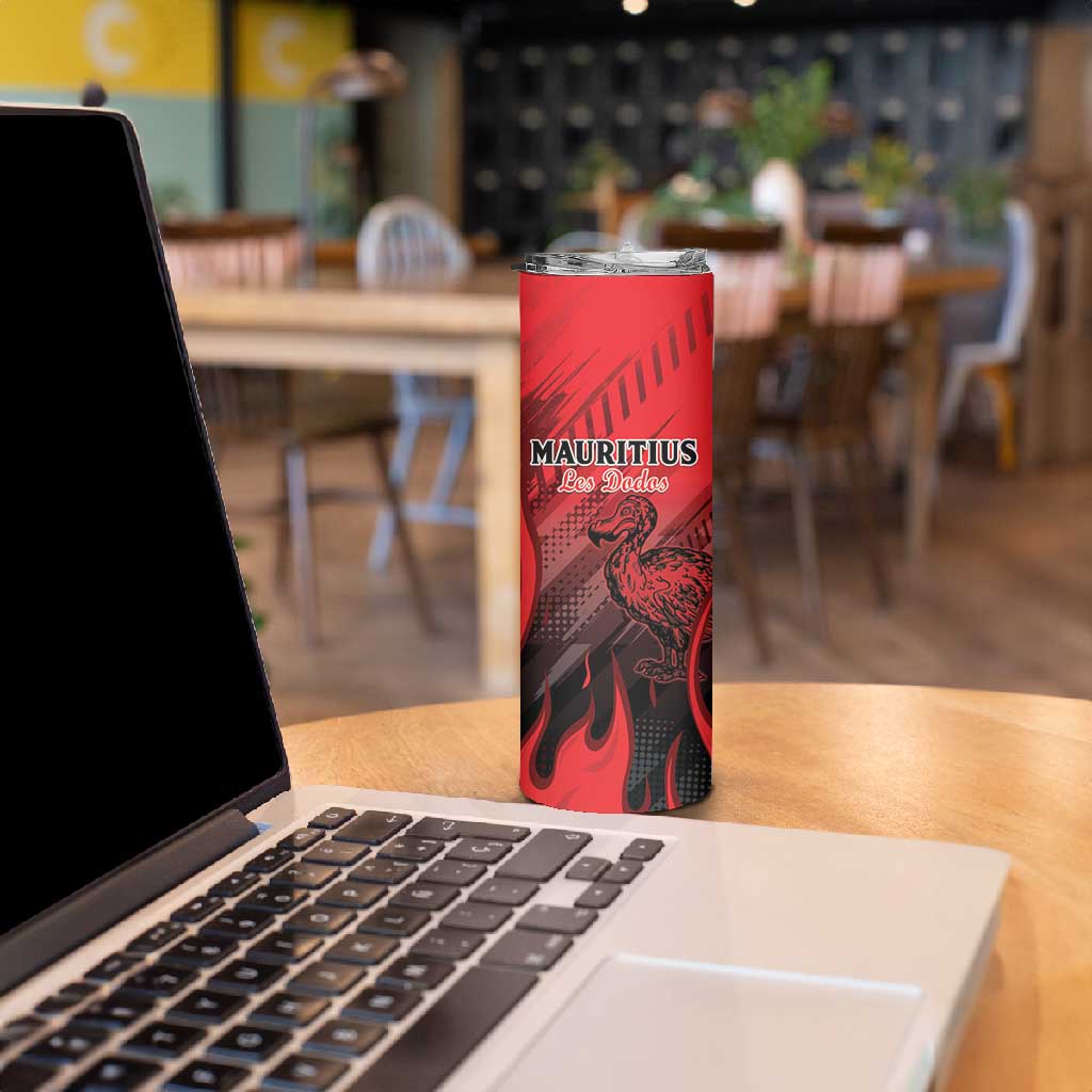Personalised Mauritius Football Skinny Tumbler Go Les Dodos Go LT15