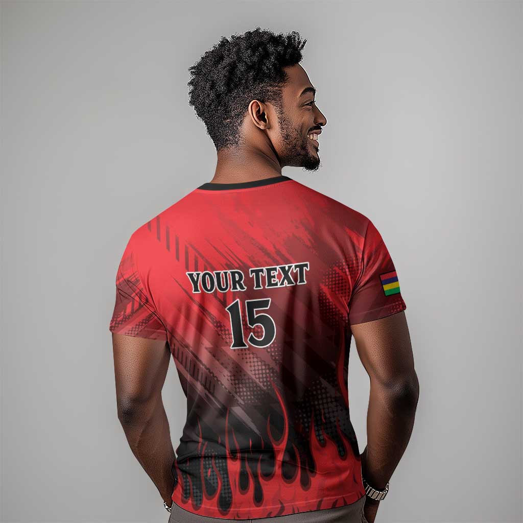 Personalised Mauritius Football T shirt Go Les Dodos Go LT15