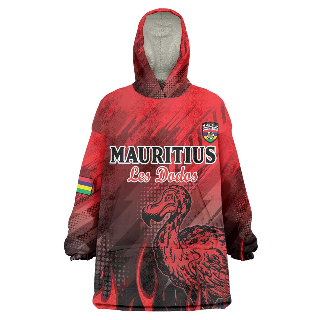 Personalised Mauritius Football Wearable Blanket Hoodie Go Les Dodos Go LT15
