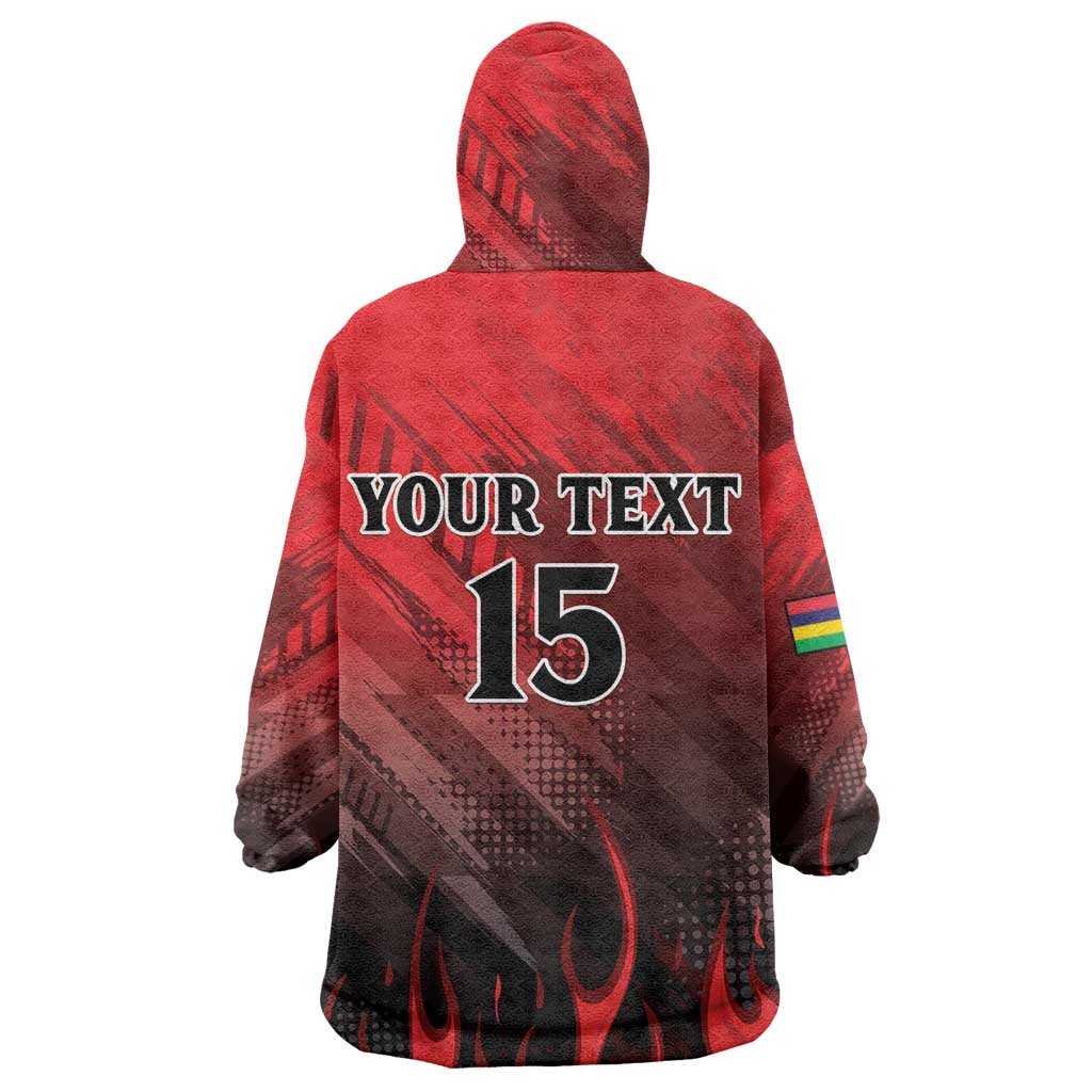 Personalised Mauritius Football Wearable Blanket Hoodie Go Les Dodos Go LT15