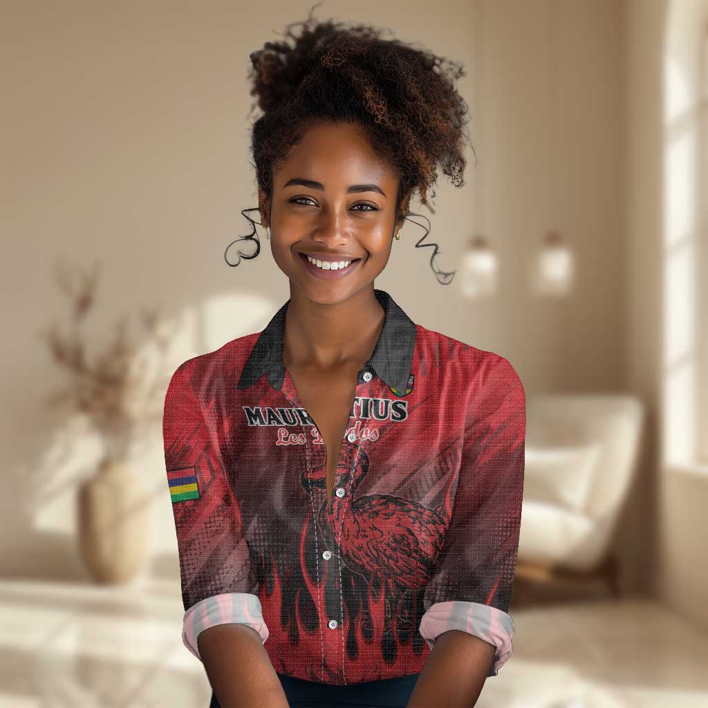 Personalised Mauritius Football Women Casual Shirt Go Les Dodos Go LT15