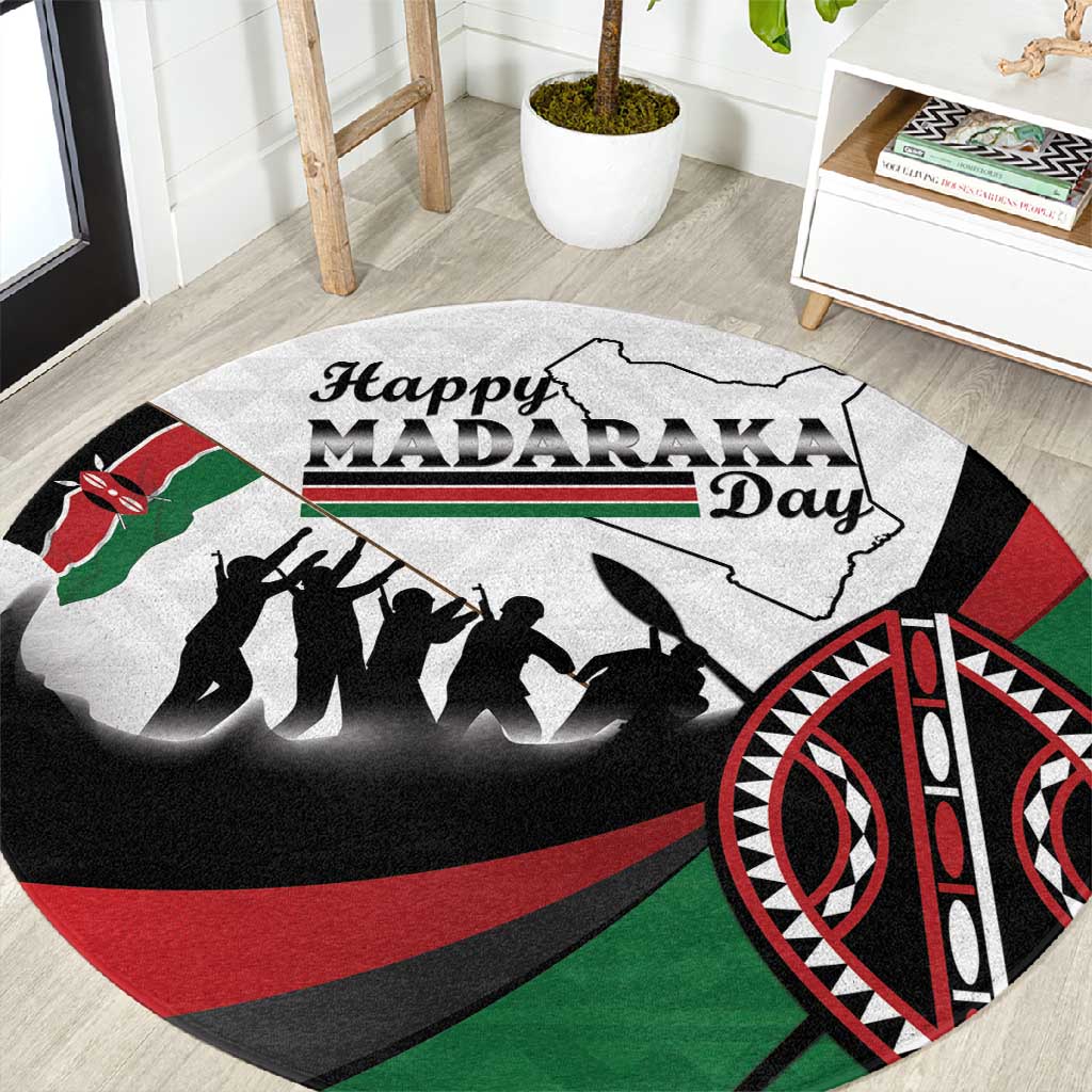 Kenya Round Carpet Madaraka Day - Maasai Shield LT15
