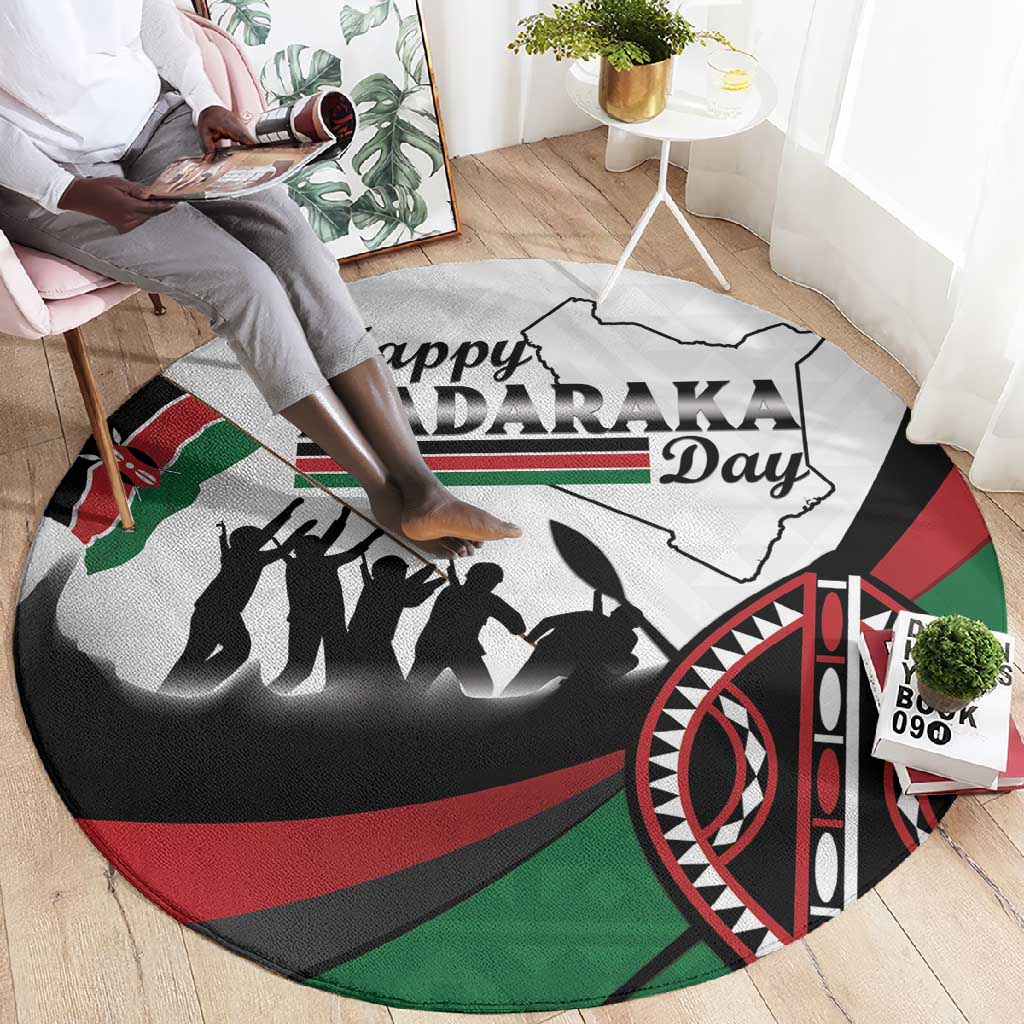 Kenya Round Carpet Madaraka Day - Maasai Shield LT15