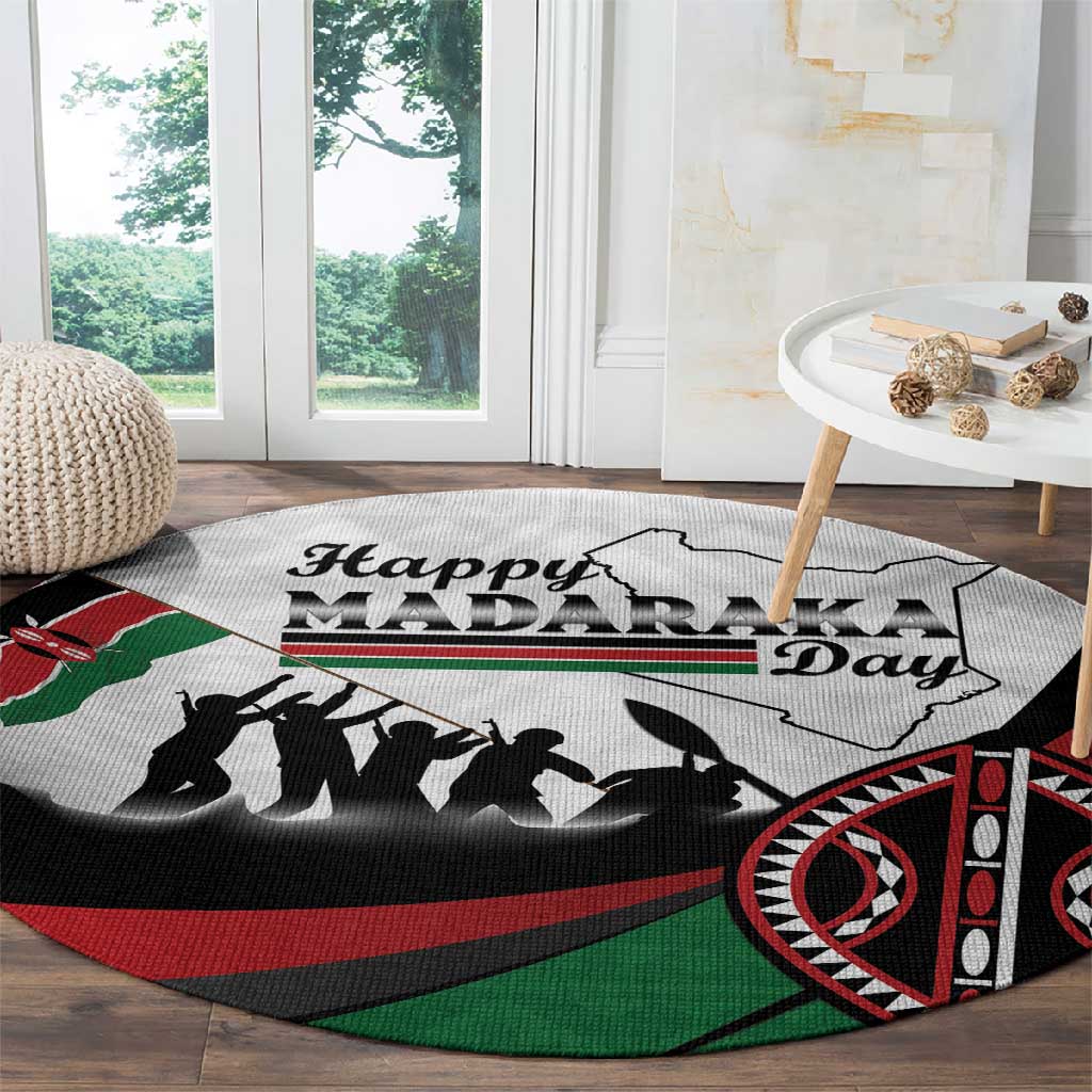Kenya Round Carpet Madaraka Day - Maasai Shield LT15
