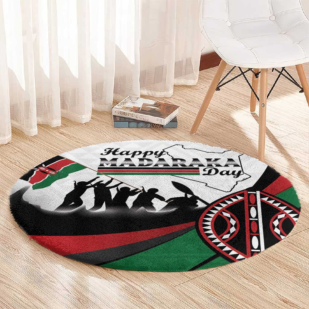 Kenya Round Carpet Madaraka Day - Maasai Shield LT15