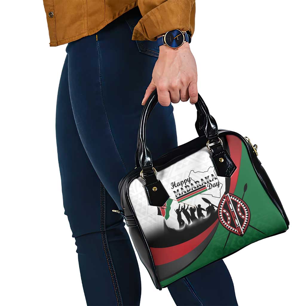 Happy Kenya Madaraka Day Shoulder Handbag Maasai Shield - Kenyan Pattern LT15