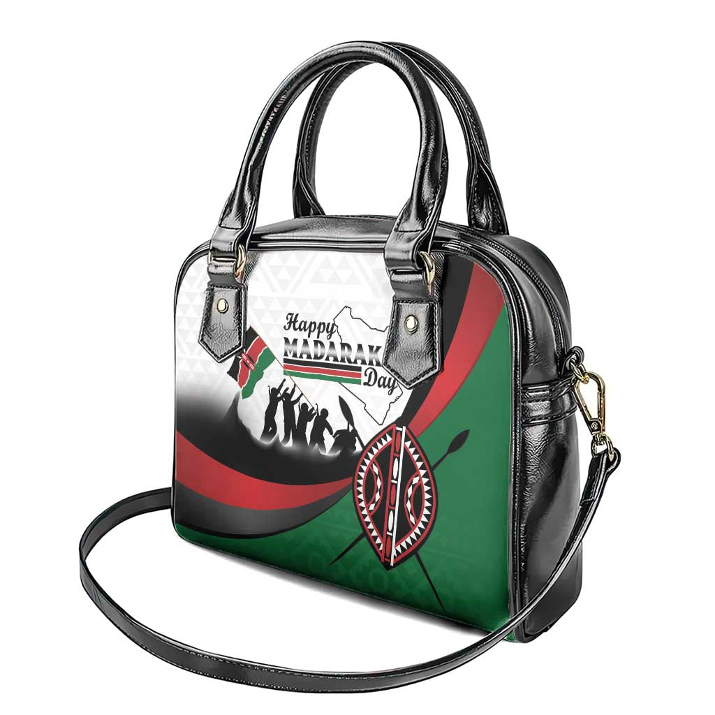 Happy Kenya Madaraka Day Shoulder Handbag Maasai Shield - Kenyan Pattern LT15