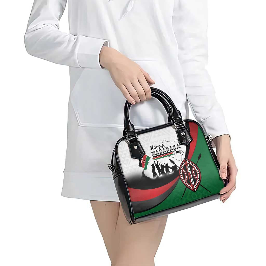 Happy Kenya Madaraka Day Shoulder Handbag Maasai Shield - Kenyan Pattern LT15