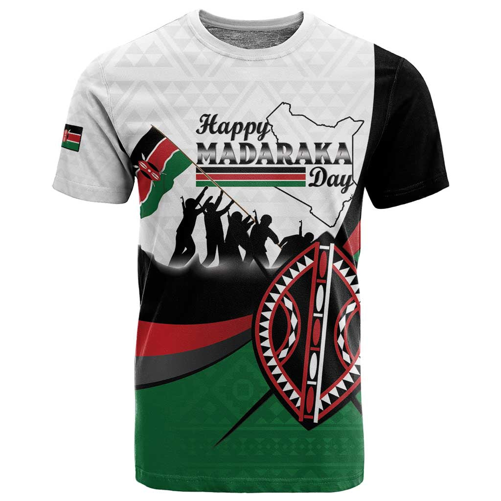 Personalised Kenya T shirt Madaraka Day - Maasai Shield LT15