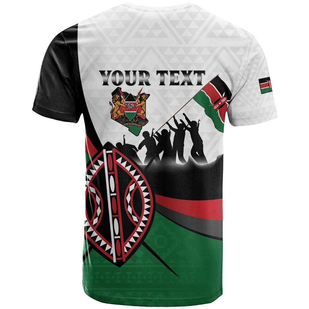 Personalised Kenya T shirt Madaraka Day - Maasai Shield LT15
