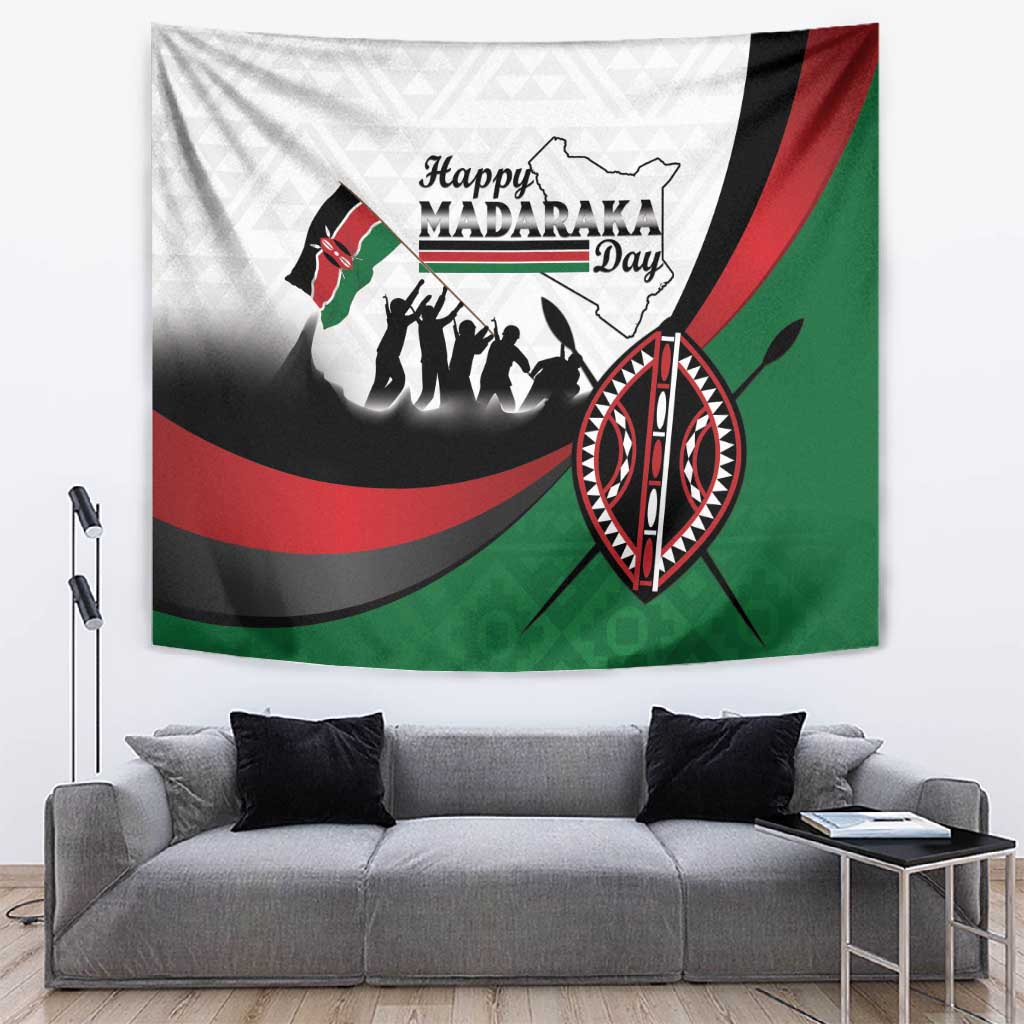 Kenya Tapestry Madaraka Day - Maasai Shield LT15