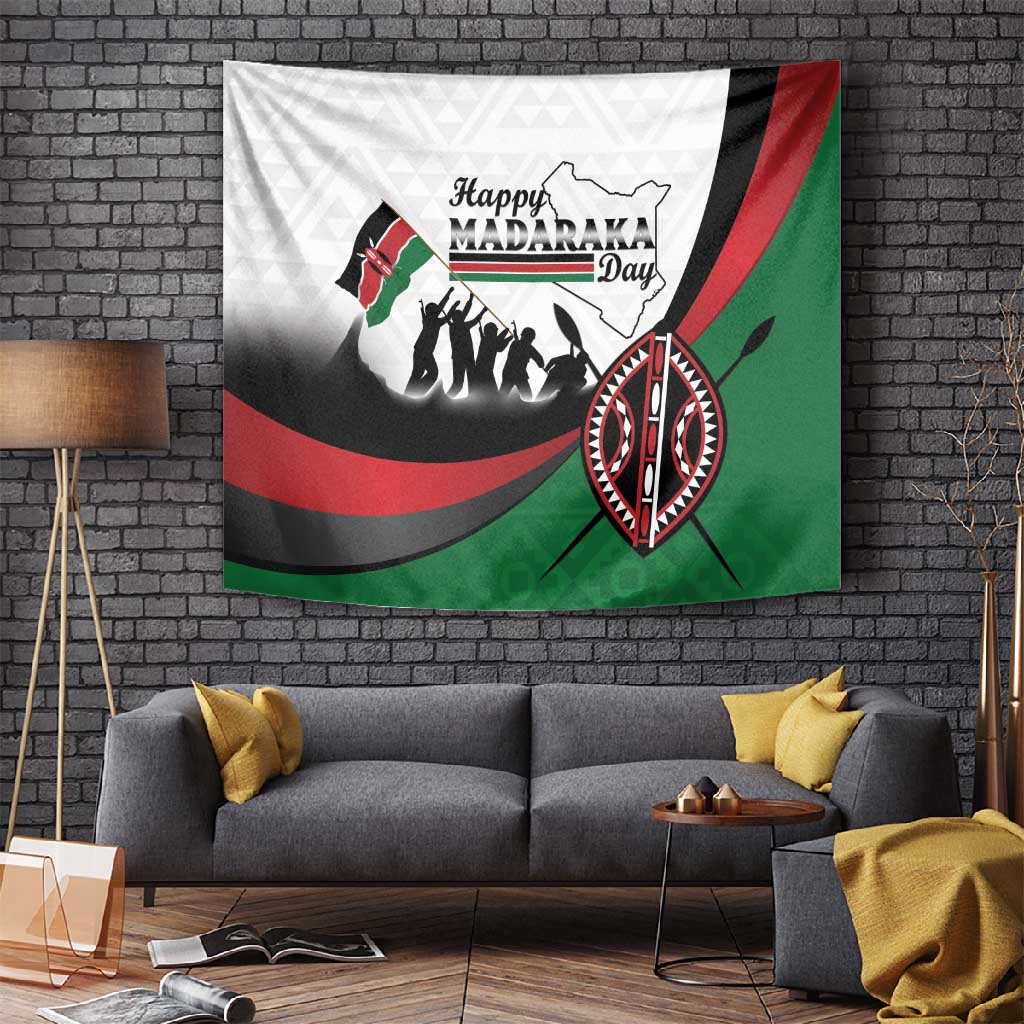 Kenya Tapestry Madaraka Day - Maasai Shield LT15