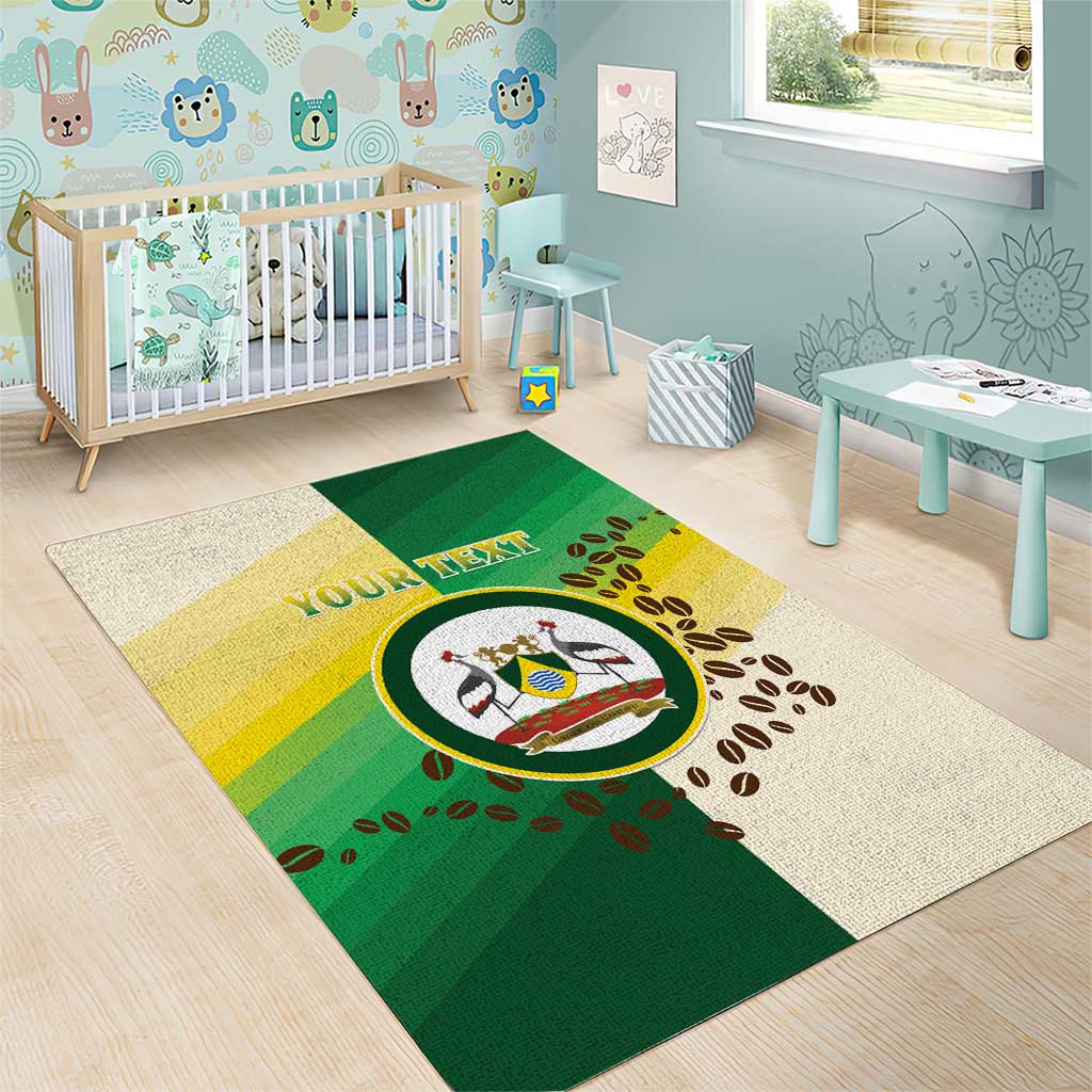 Personalised Nairobi Kenya Area Rug Coat Of Arms With Coffee LT15