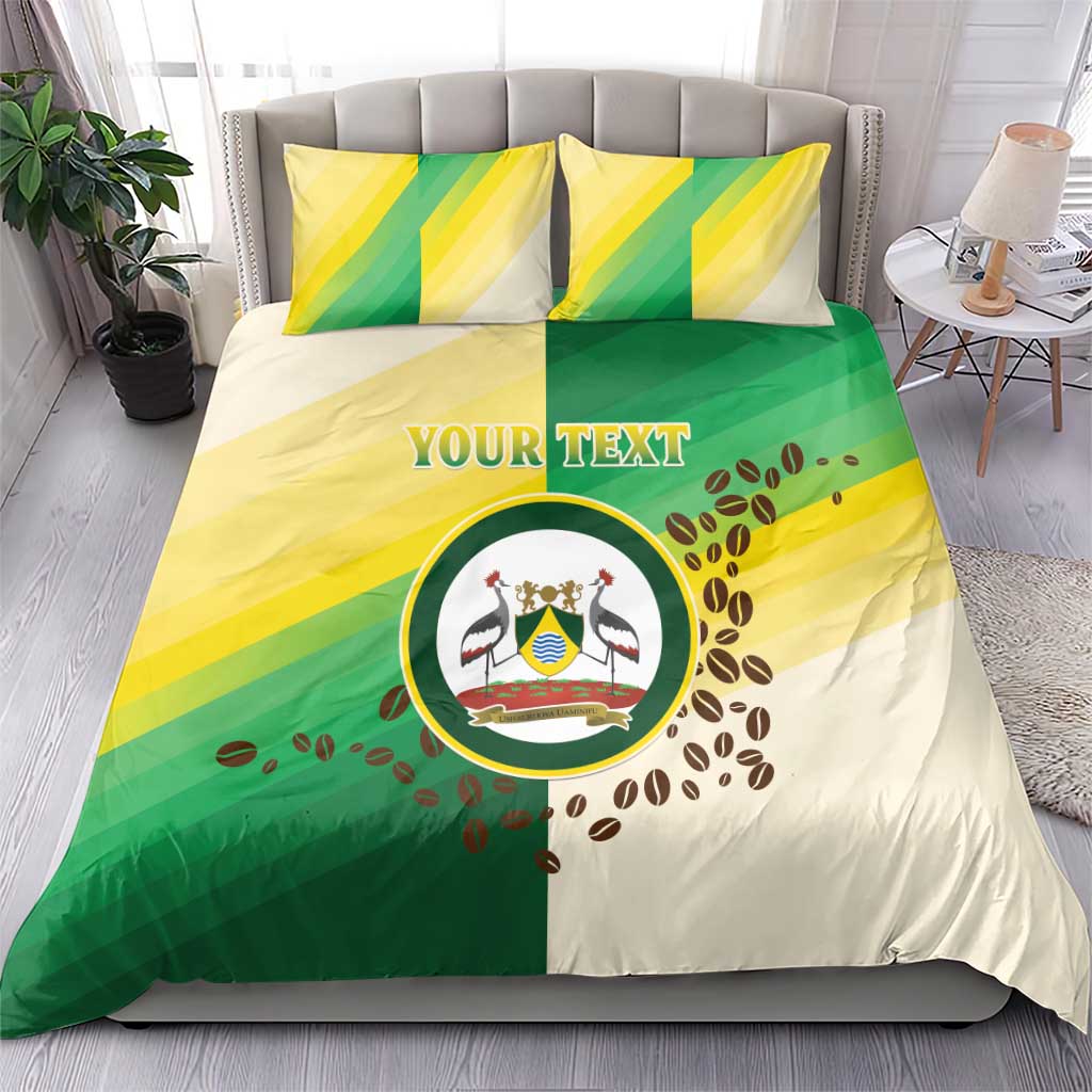 Personalised Nairobi Kenya Bedding Set Coat Of Arms With Coffee LT15