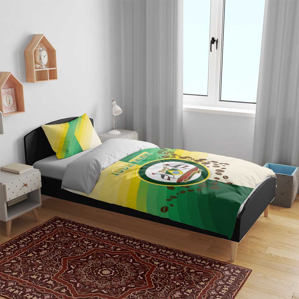 Personalised Nairobi Kenya Bedding Set Coat Of Arms With Coffee LT15