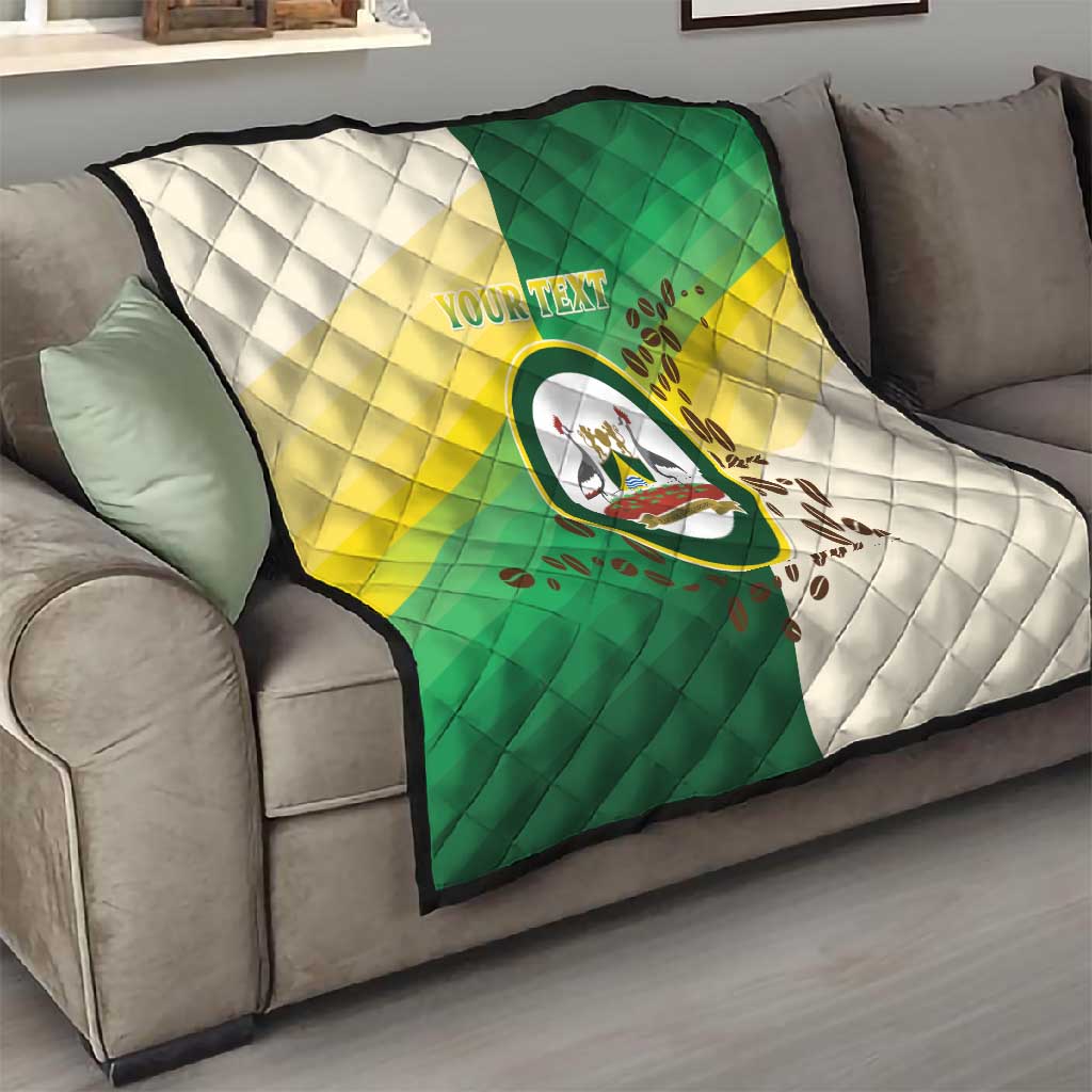 Personalised Nairobi Kenya Quilt Coat Of Arms With Coffee LT15