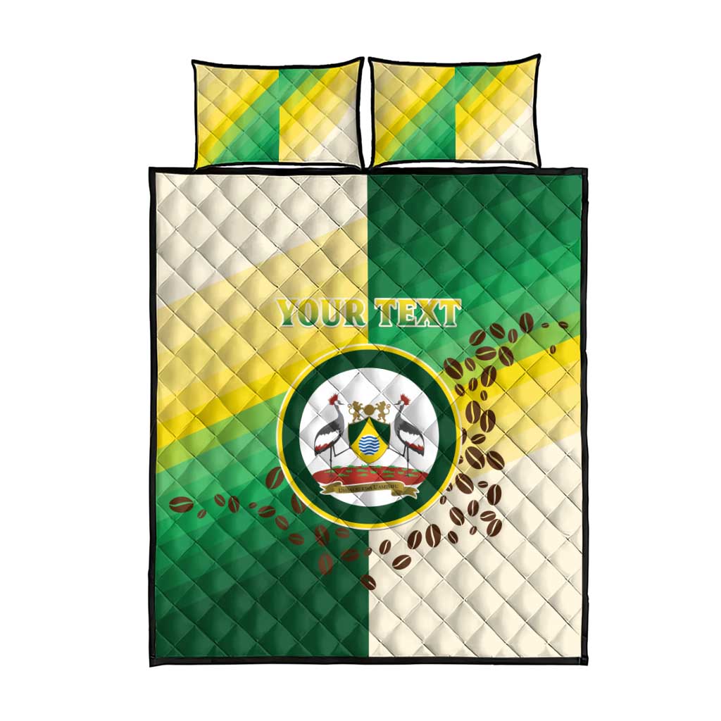 Personalised Nairobi Kenya Quilt Bed Set Coat Of Arms With Coffee LT15
