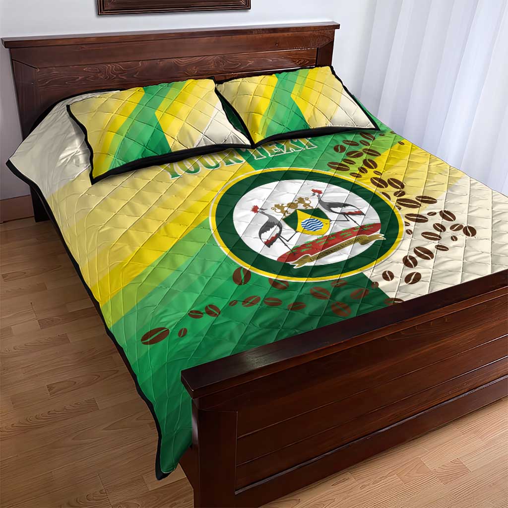 Personalised Nairobi Kenya Quilt Bed Set Coat Of Arms With Coffee LT15