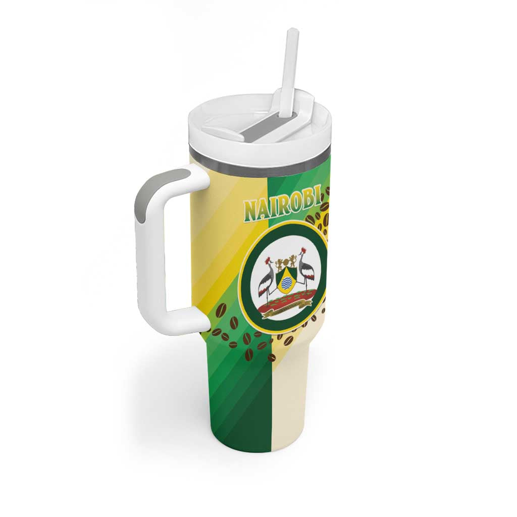 Personalised Nairobi Kenya Tumbler With Handle Coat Of Arms With Coffee LT15
