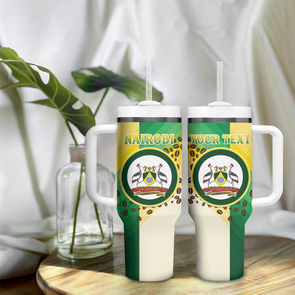 Personalised Nairobi Kenya Tumbler With Handle Coat Of Arms With Coffee LT15