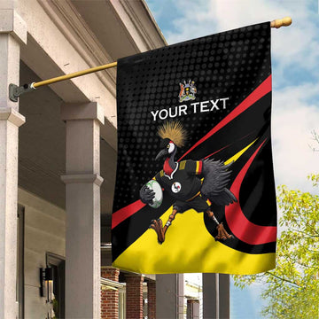 Jamhuri ya Uganda Rugby Custom Garden Flag With Black Crowned Crane Mascot LT15