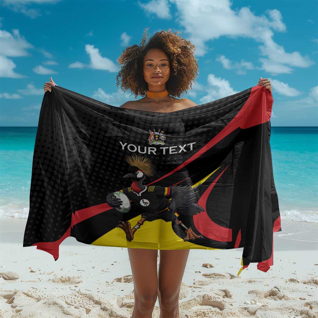 Jamhuri ya Uganda Rugby Custom Sarong With Black Crowned Crane Mascot LT15